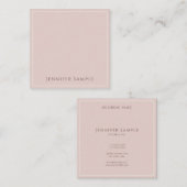 粋でモダンでエレガントなシンプルな設計のテンプレートの上品 スクエア名刺 (正面/裏面)