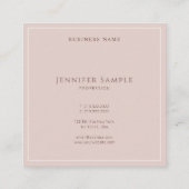 粋でモダンでエレガントなシンプルな設計のテンプレートの上品 スクエア名刺 (裏面)