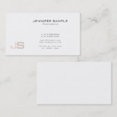 粋でモダンでエレガントなモノグラムの魅力の平野 名刺 (正面/裏面)