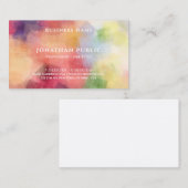 粋でモダンでエレガントな抽象美術のテンプレートのシンプル 名刺 (正面/裏面)