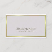 粋でモダンでスタイリッシュな色の金ゴールドの平野の贅沢 名刺 (正面)