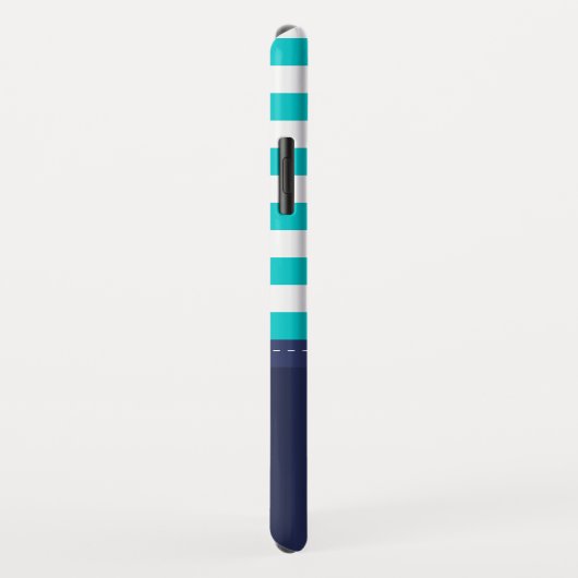 粋でモダンでストライプので航海のなデザインのカスタム Case-Mate iPhoneケース (裏面/右)