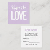 粋でモダンな最小主義のパステル調の紹介カード スクエア名刺 (正面/裏面)