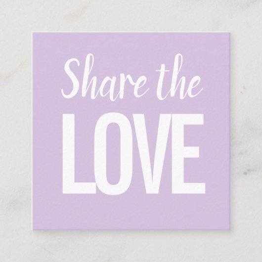 粋でモダンな最小主義のパステル調の紹介カード スクエア名刺 (正面)