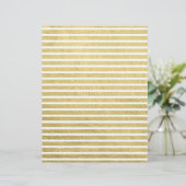 粋でモダンな金ゴールドのストライプの魅力的なスクラップブックの紙 レターヘッド (スタンド正面)