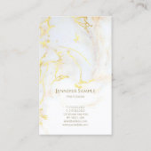 粋でモダンな金ゴールドの大理石のテンプレートのエレガントな金 名刺 (裏面)