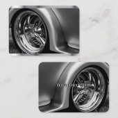 粋で上品なシルバークロム。 名刺 (正面/裏面)