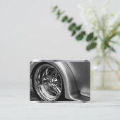 粋で上品なシルバークロム。 名刺 (スタンド正面)