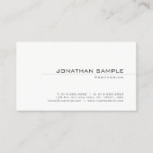 粋で創造的な最小主義の明白でモダンなデザイン 名刺 (正面)