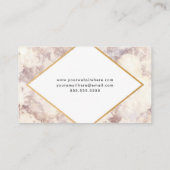 粋で幾何学的でフェイクな金ゴールドの大理石のクリエイティブ 名刺 (裏面)
