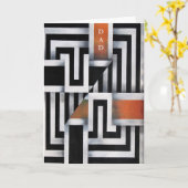 粋で幾何学的な父の日 カード (黄色い花)