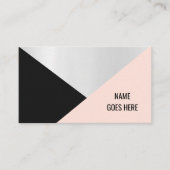 粋で幾何学的な銀製の名刺 名刺 (正面)