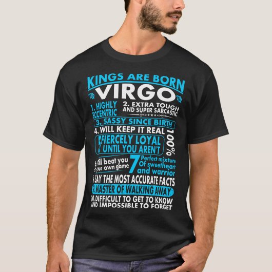 粋で忠節な王Are Born Virgo ZodiacのTシャツ Tシャツ (正面)