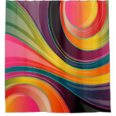 粋で数々のな色 シャワーカーテン (正面)