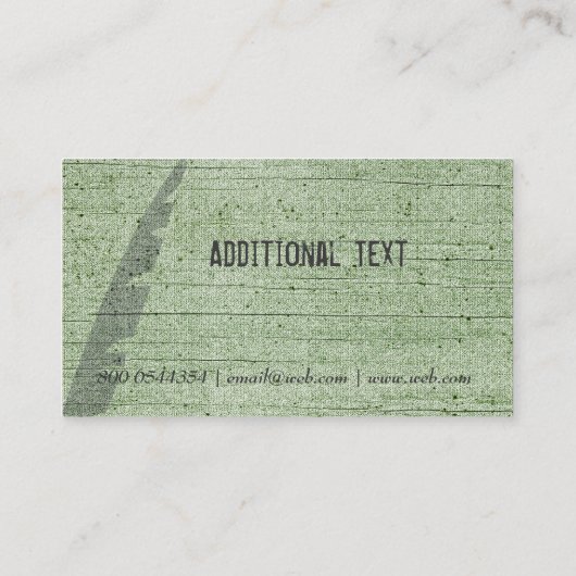 粋で旧式な筆記用インクのペンの編集者のジャーナリスト 名刺 (裏面)