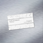 粋で白い大理石の銀製のグリッターは縞で飾ります マグネット名刺 (インサイチュ)