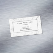 粋で白い大理石の銀製のグリッターフレーム マグネット名刺 (インサイチュ)