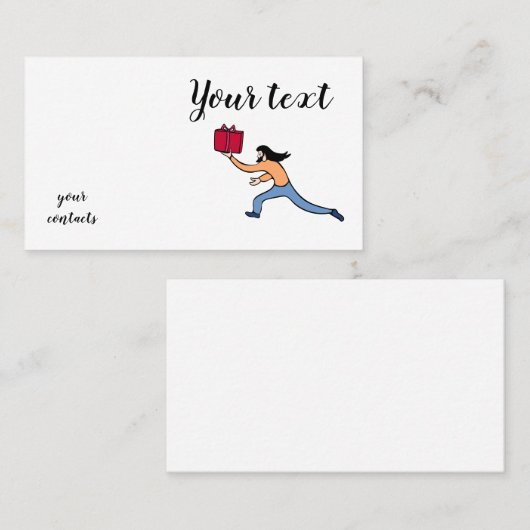 粋で装飾的な名刺 名刺 (正面/裏面)