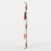 粋で赤い水彩画花パターンモノグラム Case-Mate iPhoneケース (裏面/右)