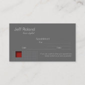 粋で赤い灰色の名刺"Abraxas " 予約カード (裏面)