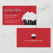 粋で赤くおよび黒いカップケーキの名刺 名刺 (正面/裏面)