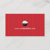 粋で赤くおよび黒いカップケーキの名刺 名刺 (裏面)