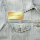 粋で魅力的な金ゴールドの一見のシンプルなテンプレートのモダン 名札 (インサイチュ)