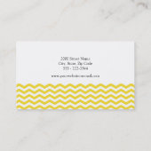 粋で黄色いシェブロンの名刺 名刺 (裏面)