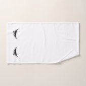 粋で黒いまつげのシルエット バスタオルセット (ハンドタオル)