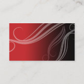 粋で黒くおよび赤いヘアーサロン 名刺 (裏面)