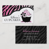 粋で、モダンなカップケーキの名刺 名刺 (正面/裏面)