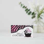 粋で、モダンなカップケーキの名刺 名刺 (スタンド正面)