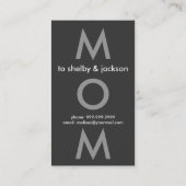 粋なお母さんのテレホンカード コーリングカード (裏面)