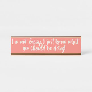 粋なばら色の金ゴールドの机用ネームプレート デスクネームプレート