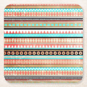 粋なアズテック人 スクエアペーパーコースター (正面)