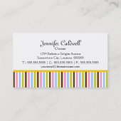 粋なカップケーキのベーカリーの名刺 名刺 (裏面)