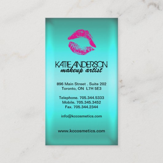 粋なキスの唇の名刺 名刺 (正面)