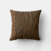 粋なキリン及びシマウマのプリントパターン枕 クッション (裏面)