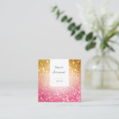 粋なグリッターの宝石の社会的な正方形の名刺 スクエア名刺 (スタンド正面)