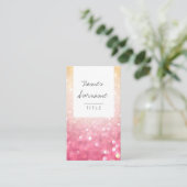 粋なグリッターの宝石の社会的な縦の名刺 名刺 (スタンド正面)