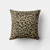 粋なサファリのヒョウのプリントのモノグラム クッション (裏面)