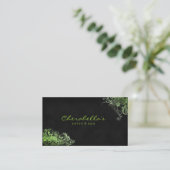 粋なサロンのスパの花の名刺のライムグリーン 名刺 (スタンド正面)