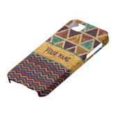 粋なシェブロンの三角形のフェイクな金ゴールドホイルのグリッター Case-Mate iPhoneケース (下部)