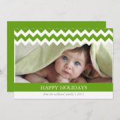 粋なシェブロンの休日カード シーズンカード (正面/裏面)