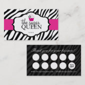 粋なシマウマのカップケーキのロイヤリティカード ロイヤリティカード (正面/裏面)