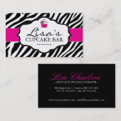 粋なシマウマのカップケーキの名刺 名刺 (正面/裏面)