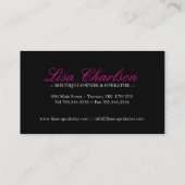 粋なシマウマのカップケーキの名刺 名刺 (裏面)