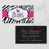 粋なシマウマのカップケーキの名刺 名刺 (正面/裏面)