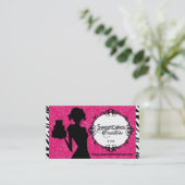 粋なシマウマのストライプのカップケーキの名刺 名刺 (スタンド正面)