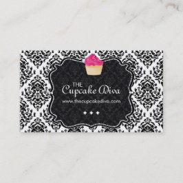 粋なシマウマのストライプのカップケーキの名刺 名刺